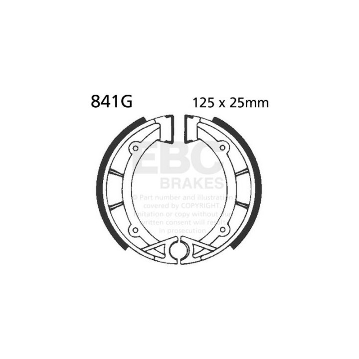 Zapatas de freno moto EBC ranuradas 841G