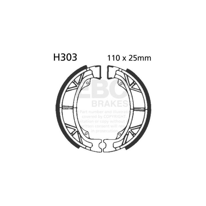 Zapatas de freno moto EBC H303