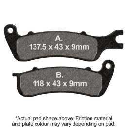 Pastillas moto EBC Orgánicas FA722 | Homologadas ECE R90