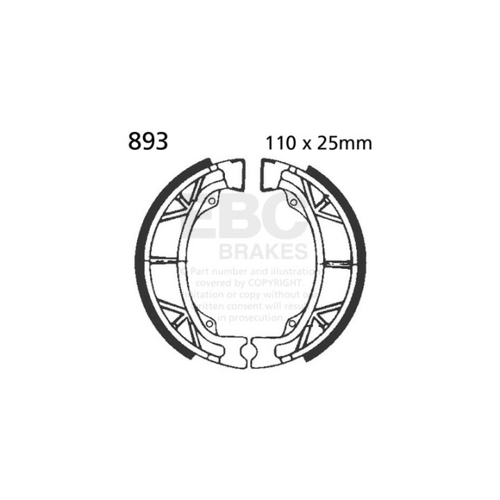 Zapatas de freno moto EBC 893