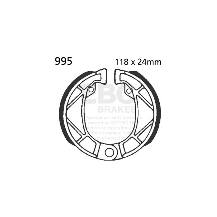 Zapatas de freno moto EBC 995