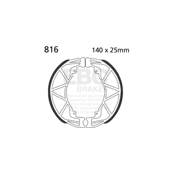 Zapatas de freno moto EBC 816