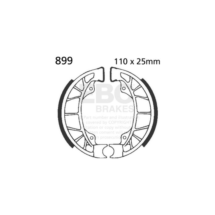 Zapatas de freno moto EBC 899
