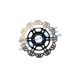 Disco moto EBC Vee-Rotor VR2003BLK | Perfil V y buje de color