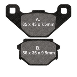 Pastillas moto EBC Orgánicas FA382 | Homologadas ECE R90