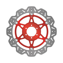 Disco moto EBC Vee-Rotor VR621RED | Perfil V y buje de color