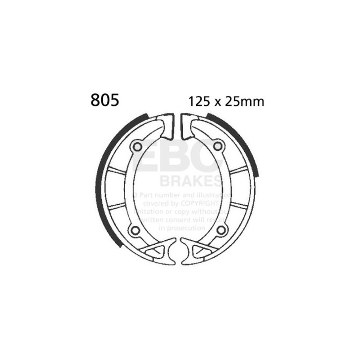 Zapatas de freno moto EBC 805