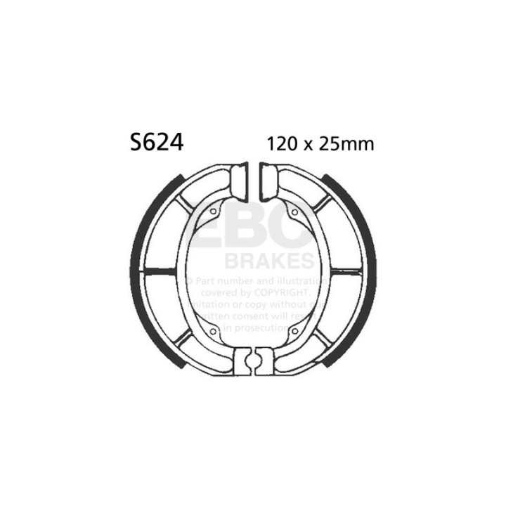 Zapatas de freno moto EBC S624