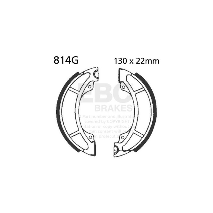 Zapatas de freno moto EBC ranuradas 814G