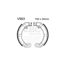 Zapatas de freno moto EBC V903 | Recambio freno de tambor