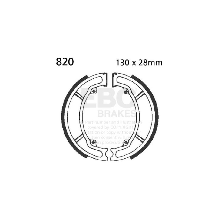 Zapatas de freno moto EBC 820