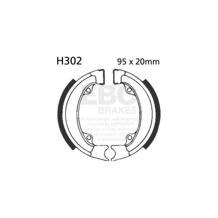 Zapatas de freno moto EBC H302