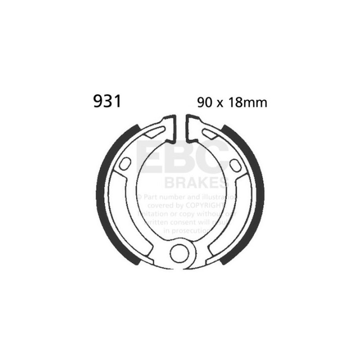 Zapatas de freno moto EBC 931