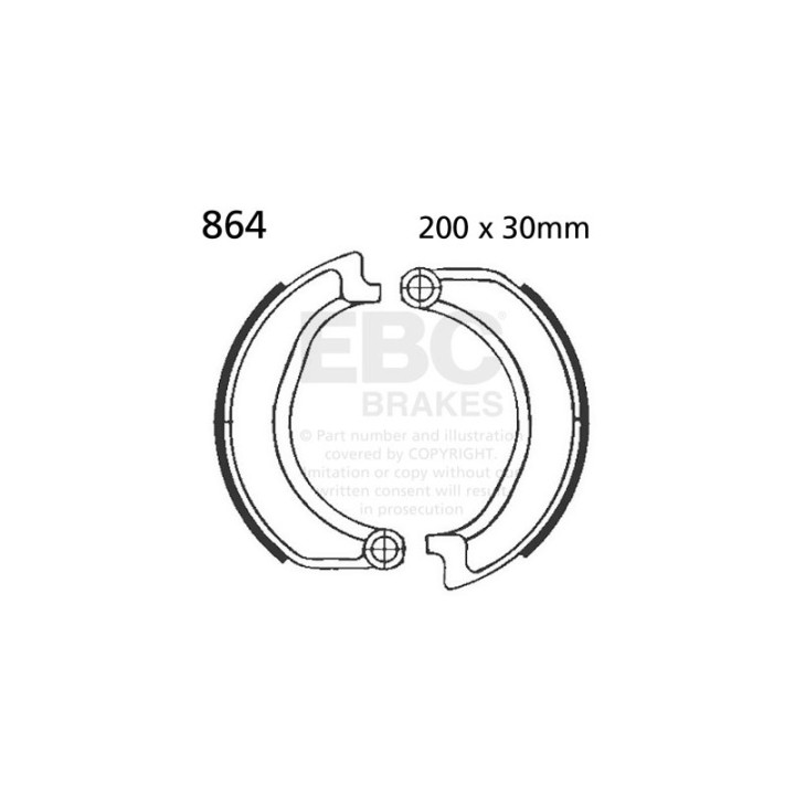 Zapatas de freno moto EBC 864
