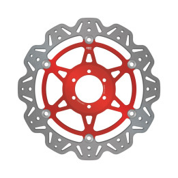 Disco moto EBC Vee-Rotor VR614RED | Perfil V y buje de color