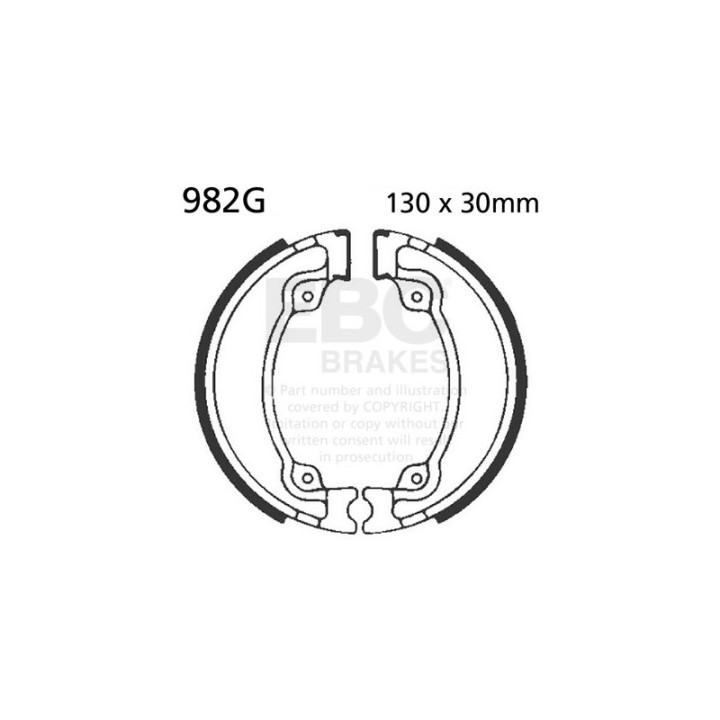 Zapatas de freno moto EBC ranuradas 982G