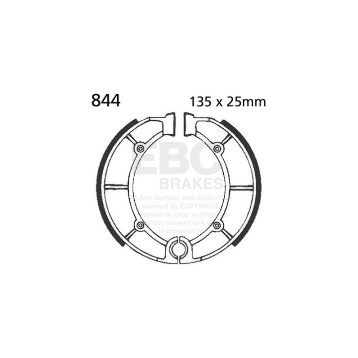 Zapatas de freno moto EBC 844