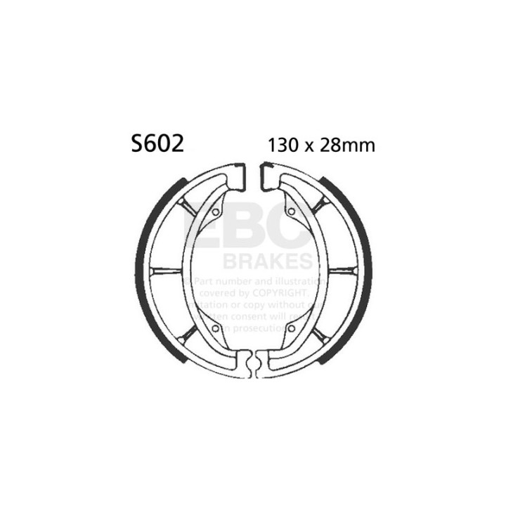 Zapatas de freno moto EBC S602