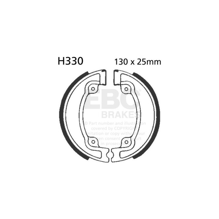 Zapatas de freno moto EBC H330