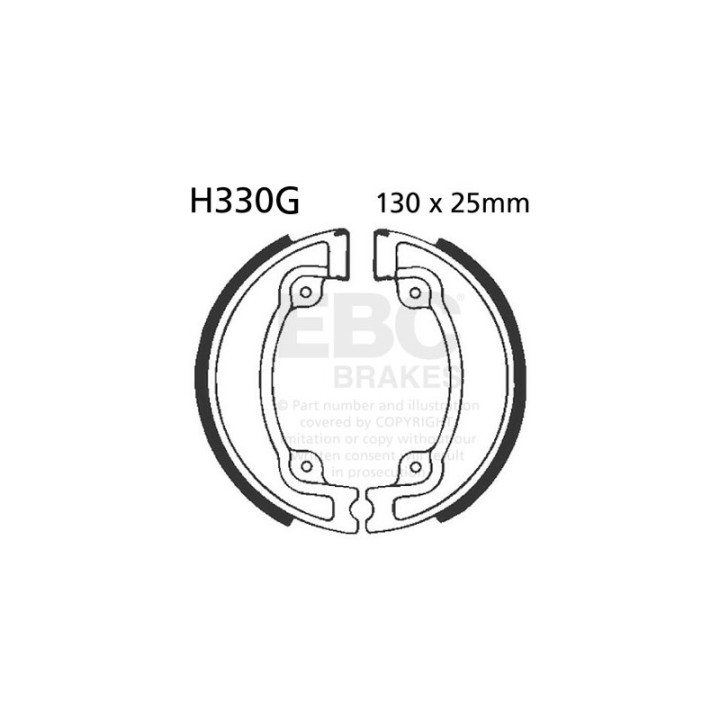 Zapatas de freno moto EBC ranuradas H330G