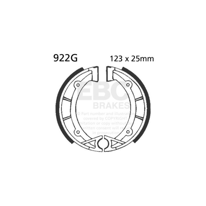 Zapatas de freno moto EBC ranuradas 922G