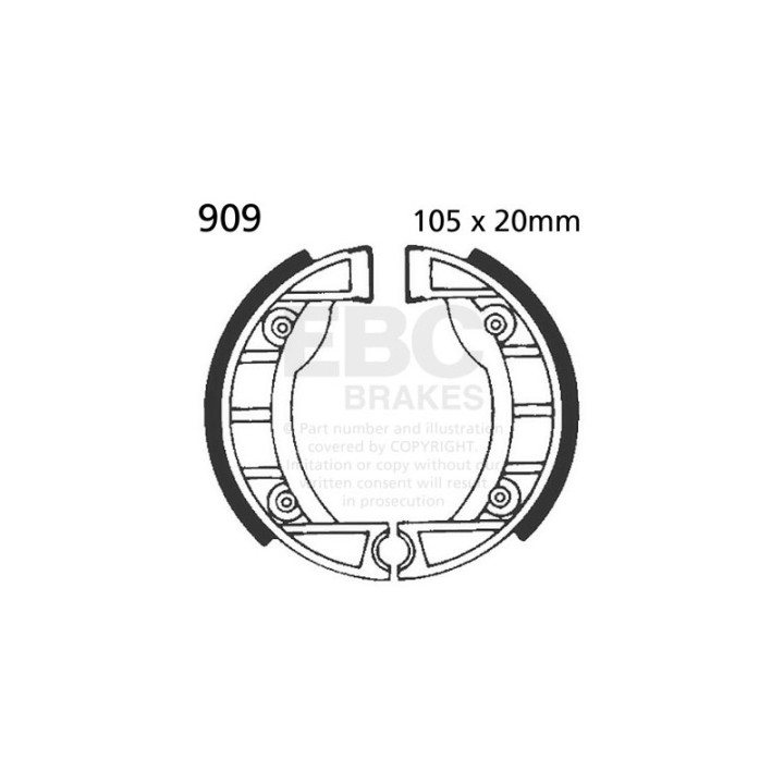 Zapatas de freno moto EBC 909