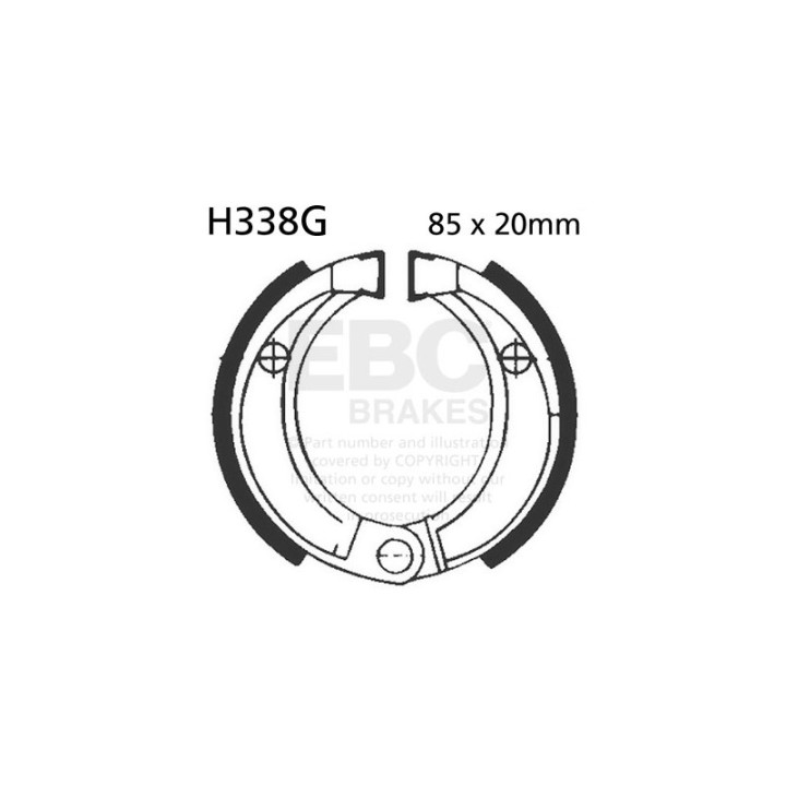 Zapatas de freno moto EBC ranuradas H338G