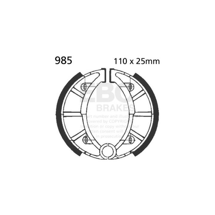 Zapatas de freno moto EBC 985
