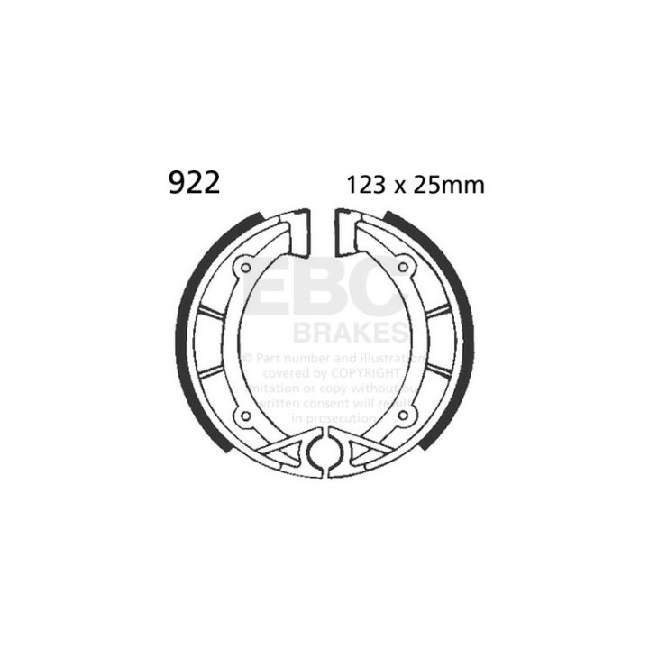 Zapatas de freno moto EBC 922