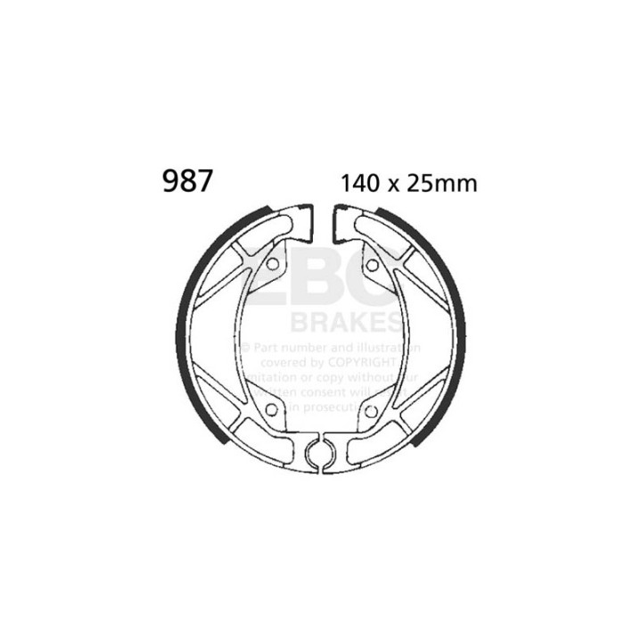 Zapatas de freno moto EBC 987