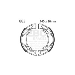 Zapatas de freno moto EBC 883 | Recambio freno de tambor