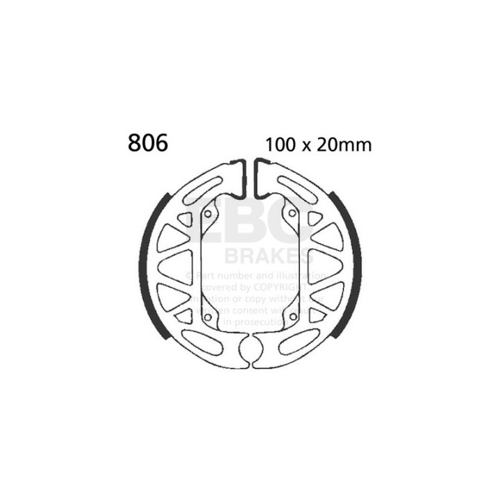 Zapatas de freno moto EBC 806