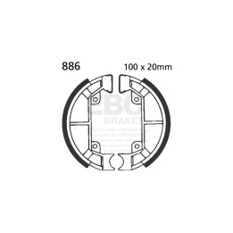 Zapatas de freno moto EBC 886 | Recambio freno de tambor