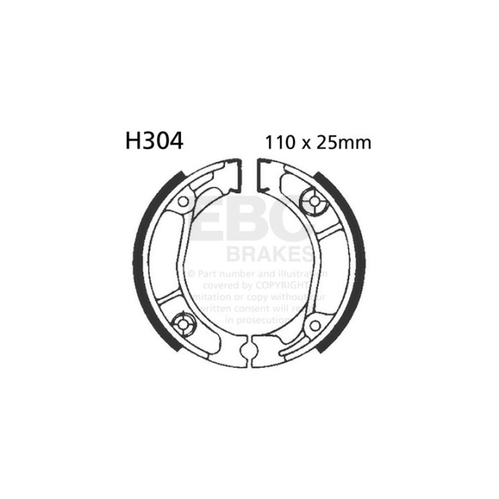 Zapatas de freno moto EBC H304