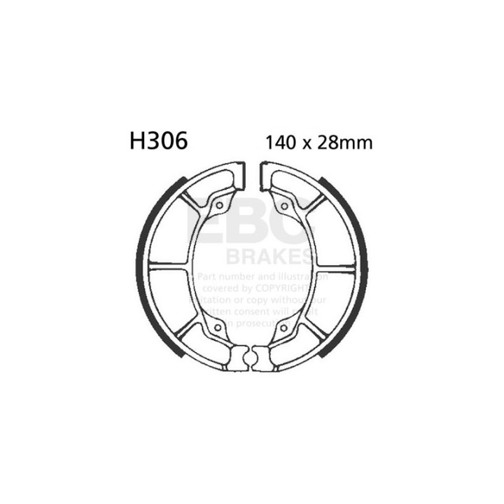 Zapatas de freno moto EBC H306