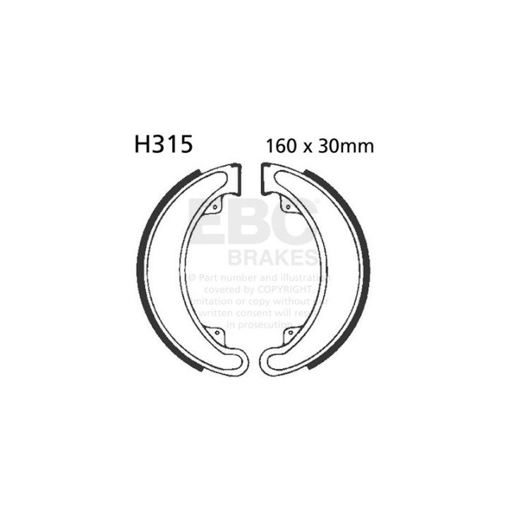 Zapatas de freno moto EBC H315