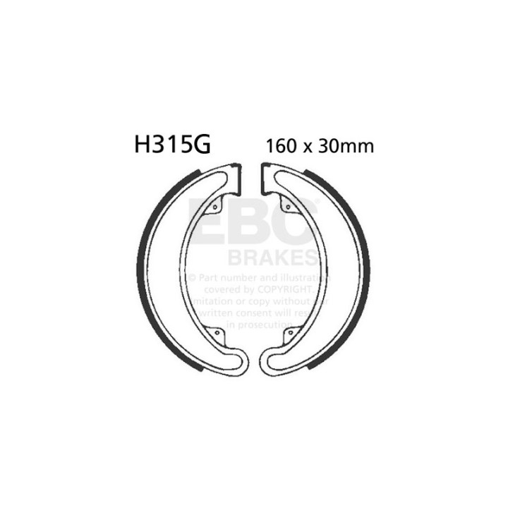 Zapatas de freno moto EBC ranuradas H315G