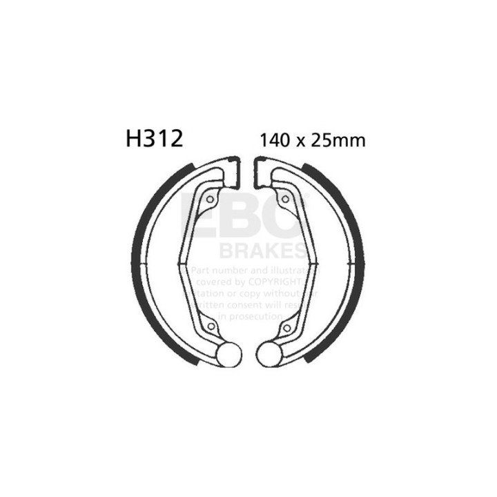 Zapatas de freno moto EBC H312