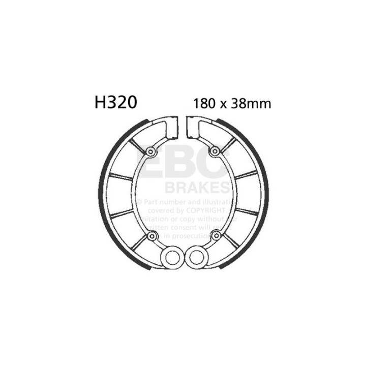 Zapatas de freno moto EBC H320