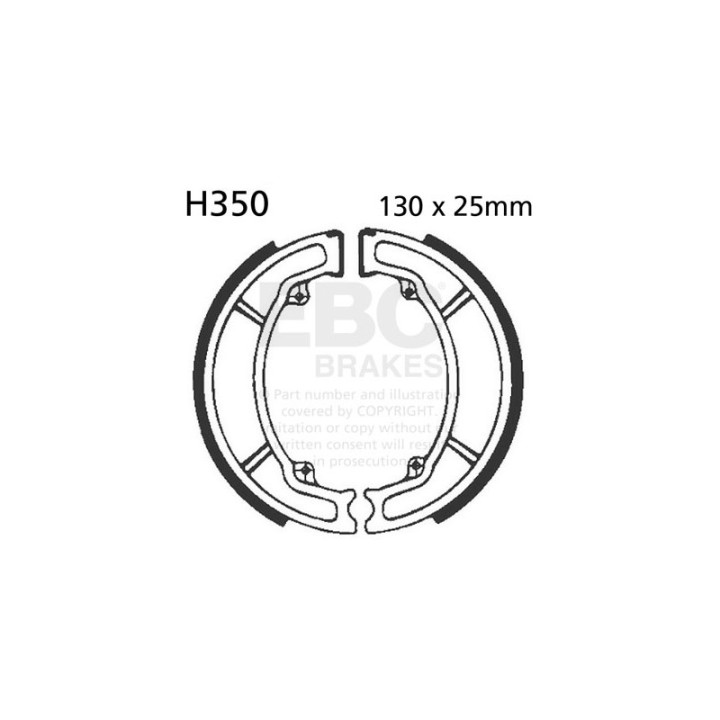 Zapatas de freno moto EBC H350
