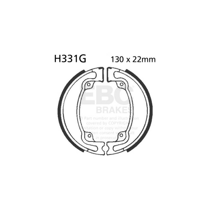 Zapatas de freno moto EBC ranuradas H331G