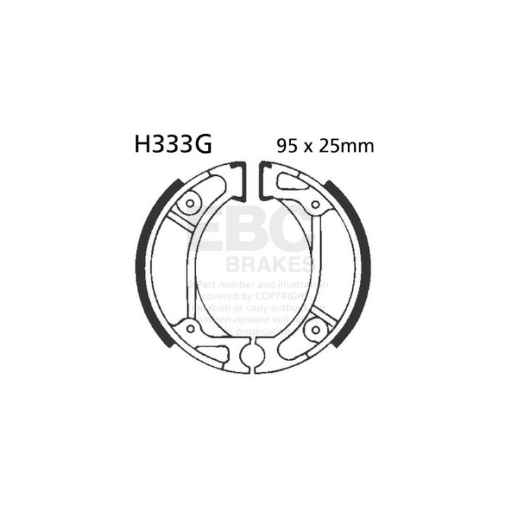 Zapatas de freno moto EBC ranuradas H333G