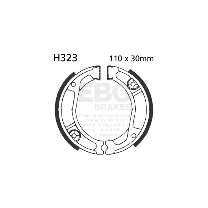 Zapatas de freno moto EBC H323