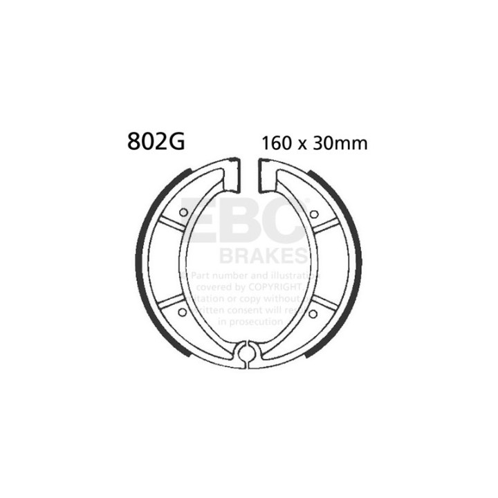 Zapatas de freno moto EBC ranuradas 802G