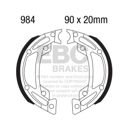Zapatas de freno moto EBC 984 | Recambio freno de tambor