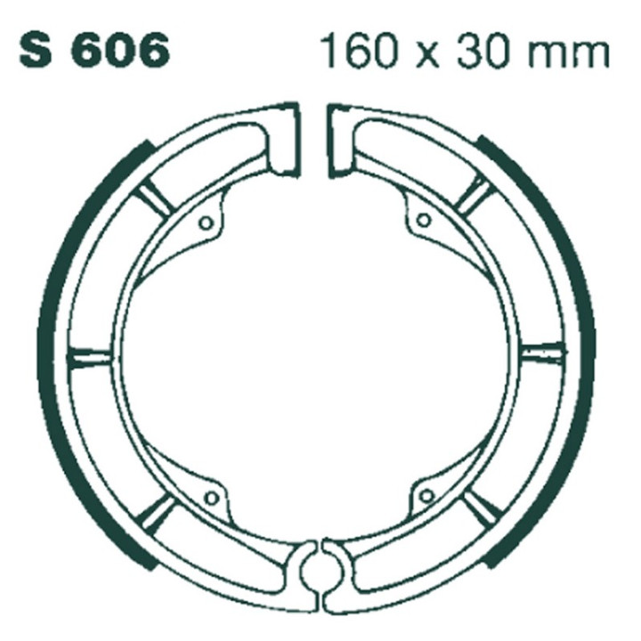 Zapatas de freno moto EBC ranuradas S606G