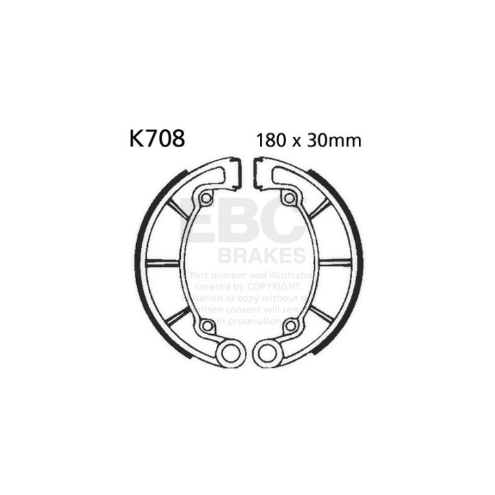 Zapatas de freno moto EBC K708