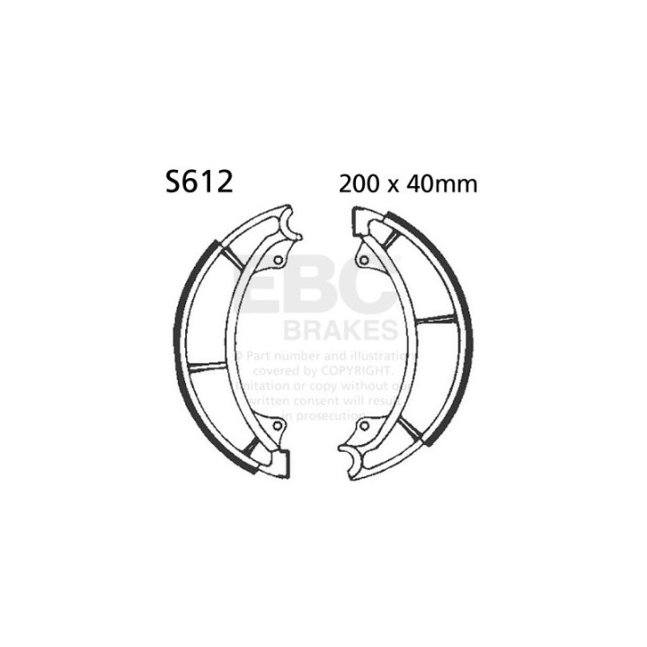Zapatas de freno moto EBC S612