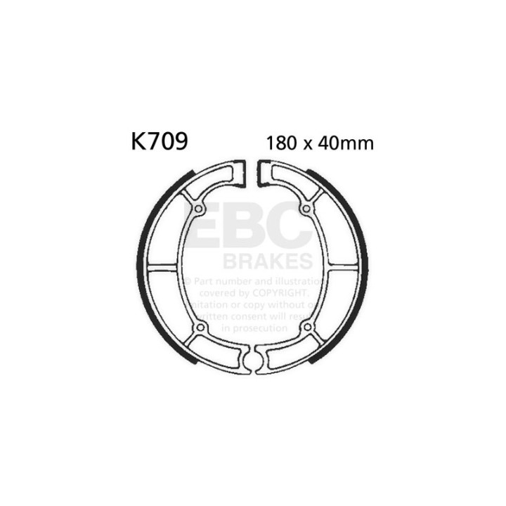 Zapatas de freno moto EBC K709