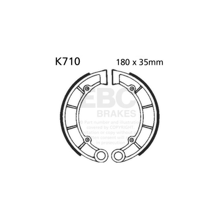 Zapatas de freno moto EBC K710